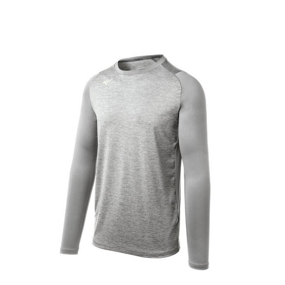 Base Layer Mizuno Alpha Stretch Sleeve Uomo - Grigie - 90246-OLQZ